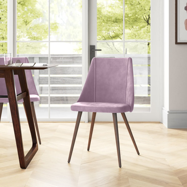 Hykkon Tyrell Velvet Upholstered Side Chair & Reviews Wayfair.co.uk